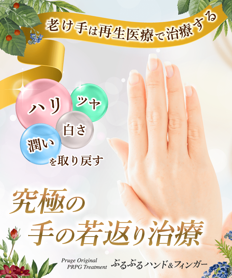 老け手は再生医療で治療する ハリ、ツヤ、潤い、白さを取り戻す 究極の手の若返り治療 ぷるぷるハンド