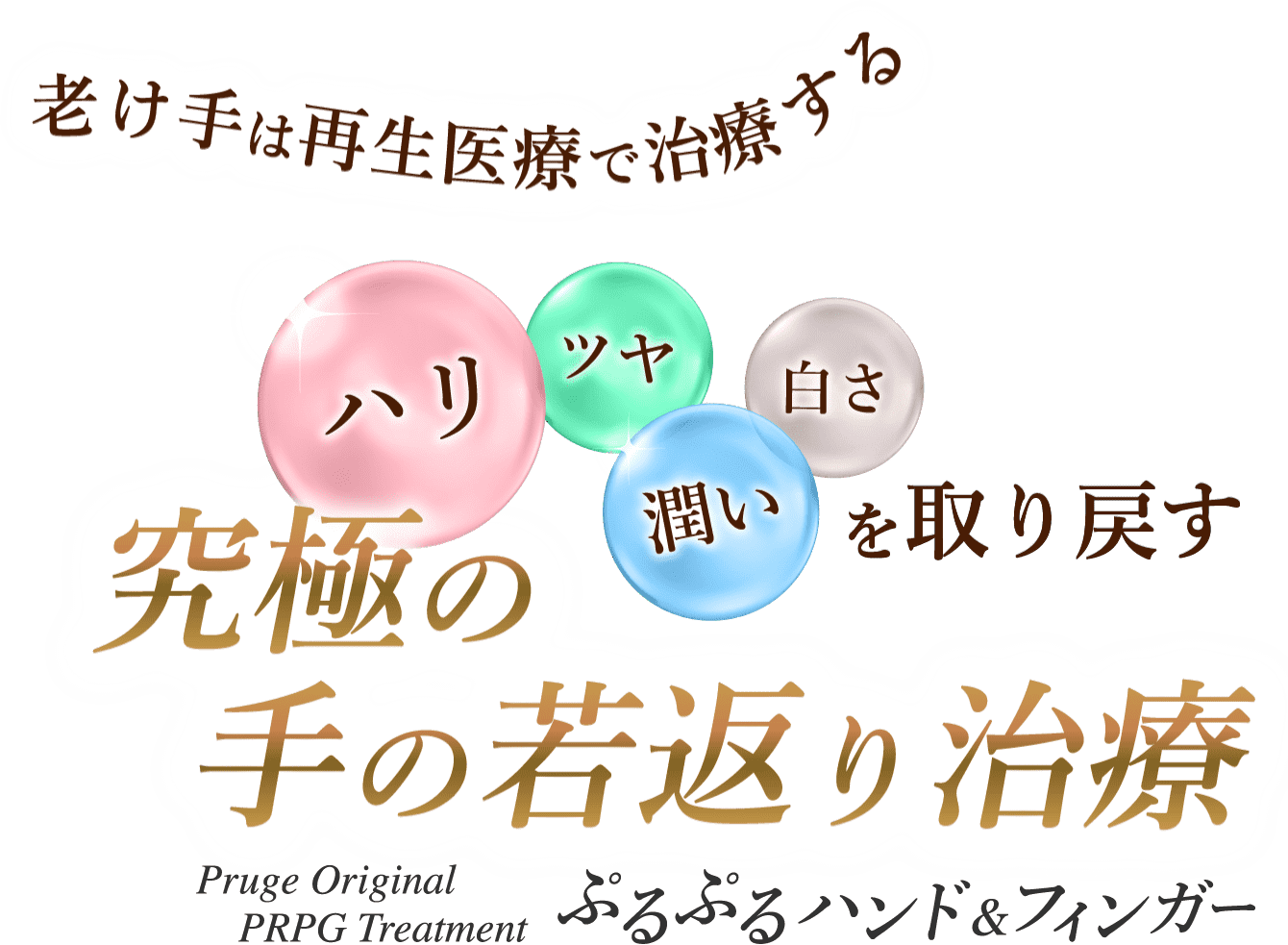 老け手は再生医療で治療する ハリ、ツヤ、潤い、白さを取り戻す 究極の手の若返り治療 ぷるぷるハンド