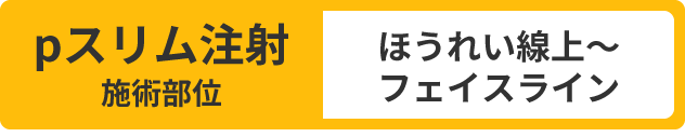 pスリム注射施術部位：ほうれい線上〜フェイスライン